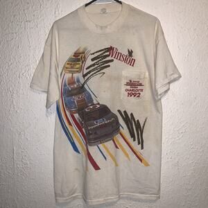 Vintage 1992 NASCAR Winston Cup Series Charlotte Pocket T Shirt XL USA